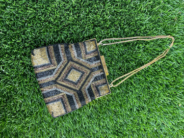 1980’s Jacobson’s Black Silk Beaded Handbag